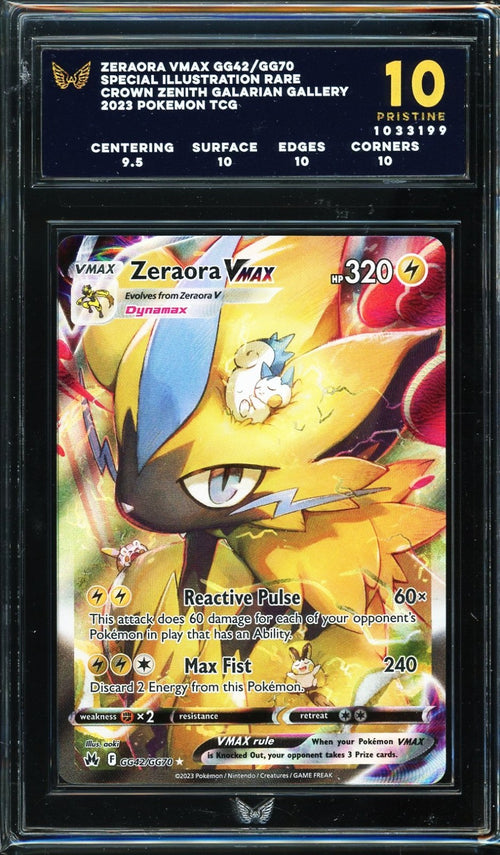 ARK 10 - 2023 Crown Zenith Galarian Pokemon TCG Zeraora VMAX GG42 Special Illus.