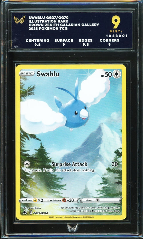 ARK 9 - 2023 Crown Zenith Galarian Gallery Pokemon TCG Swablu GG27 Illustration