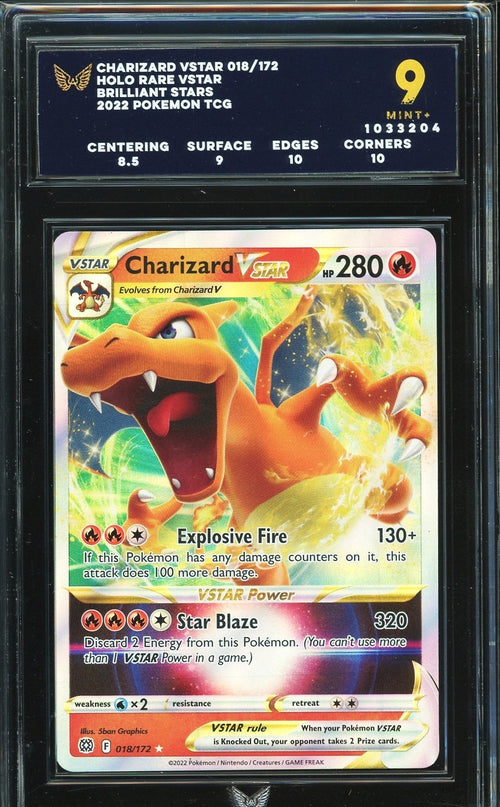 ARK  9 - 2022 Brilliant Stars Pokemon TCG Charizard VSTAR 018 Holo Rare VSTAR