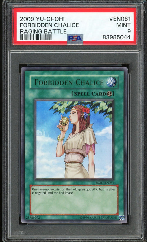PSA 9 -2009 YU-GI-OH! FORBIDDEN CHALICE - RAGING BATTLE RGBT-EN061