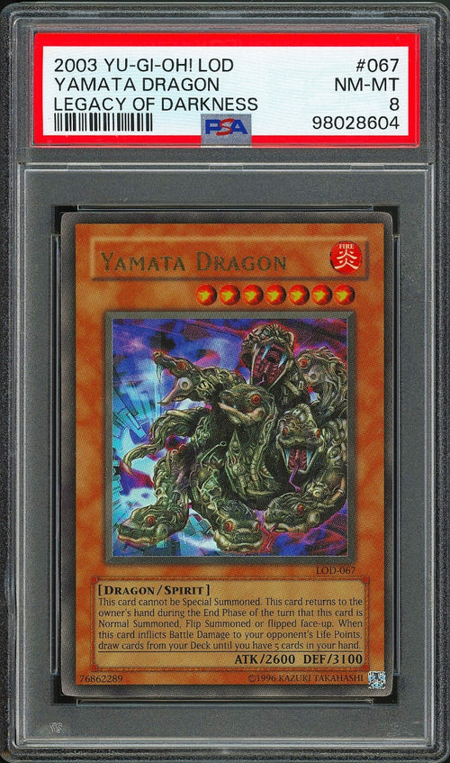 PSA 8 - 2003 YU-GI-OH! LOD-LEGACY OF DARKNESS 067 YAMATA DRAGON