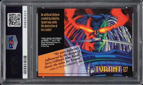 PSA 9 MINT 1994 Marvel Masterpieces Tyrant #127