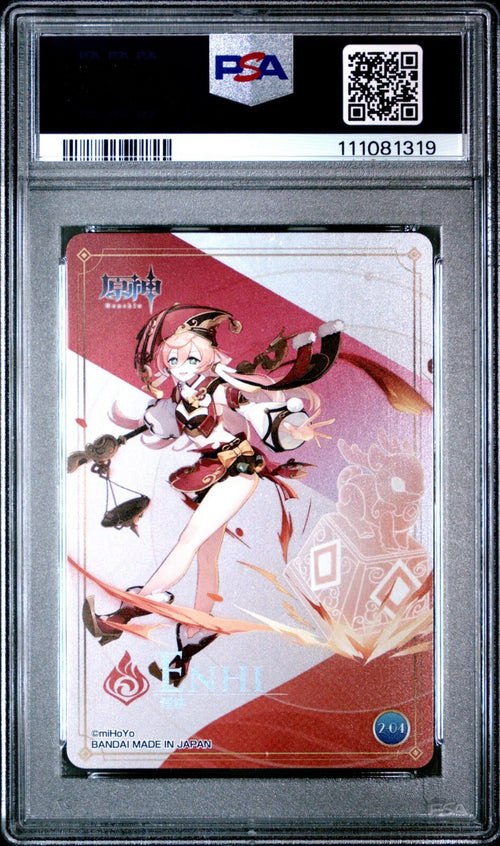 PSA 9 - 2022 CARDDASS GENSHIN IMPACT METAL CARD COLLECTION 2 2-04 YANFEI