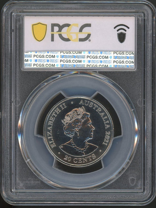 PCGS MS69 - 2021 Australia ACDC For Those About to Rock 40th Ann 20C Coin