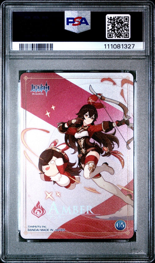 PSA 10 - 2021 GENSHIN IMPACT METAL CARD COLLECTION 5 AMBER