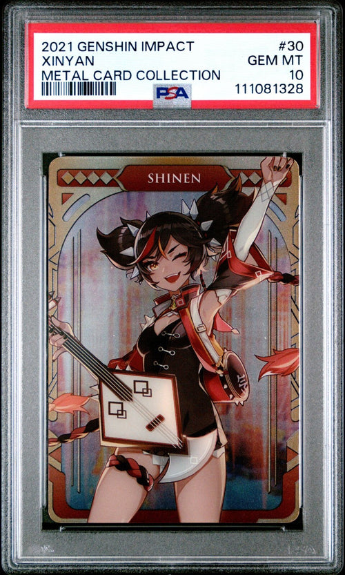 PSA 10 - 2021 GENSHIN IMPACT METAL CARD COLLECTION 30 XINYAN