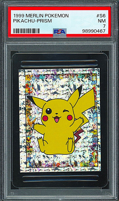 PSA 7 - 1999 MERLIN POKEMON S6 PIKACHU-PRISM