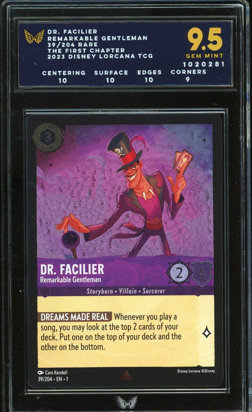 ARK 9.5 -2023 The First Chapter Disney Lorcana TCG Dr. Facilier COLD FOIL 39