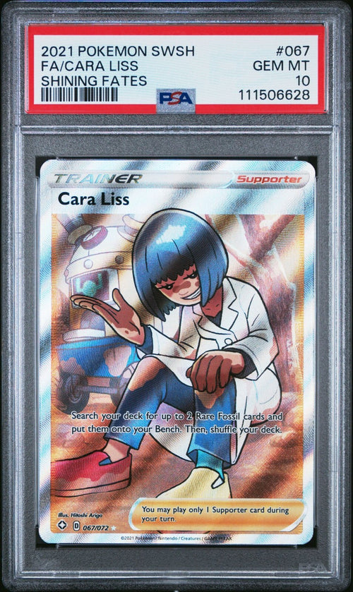 PSA 10 - 2021 POKEMON SWORD & SHIELD SHINING FATES 067 FULL ART CARA LISS