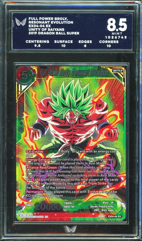 ARK 8.5 - 2019 Unity of Saiyans DBS Full Power Broly, Resonant Evolution EX04-04