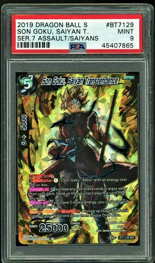 PSA 9 MINT 2019 DBS Son Goku, Saiyan Transcendence - S7 Assault of Saiyans BT7