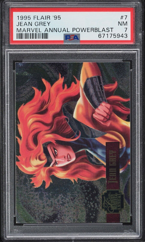 PSA 7 NM 1995 Flair '95 Marvel Annual Powerblast Jean Grey #7