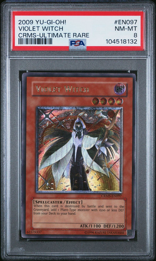 PSA 8 - 2009 YU-GI-OH! CRMS-CRIMSON CRISIS EN097 VIOLET WITCH ULTIMATE RARE