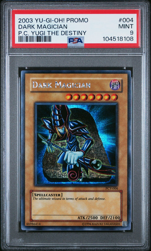 PSA 9 - 2003 YU-GI-OH! PROMO 004 DARK MAGICIAN POWER OF CHAOS YUGI THE DESTINY