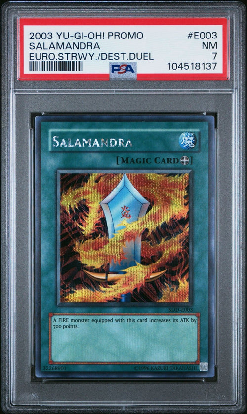 PSA 7 - 2003 YU-GI-OH! PROMO E003 SALAMANDRA EUROPE STAIRWAY TO DESTINED DUEL