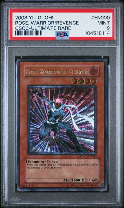 PSA 9 - 2008 YU-GI-OH! CSOC-CROSSROADS OF CHAOS EN000 ROSE, WARRIOR OF REVENGE