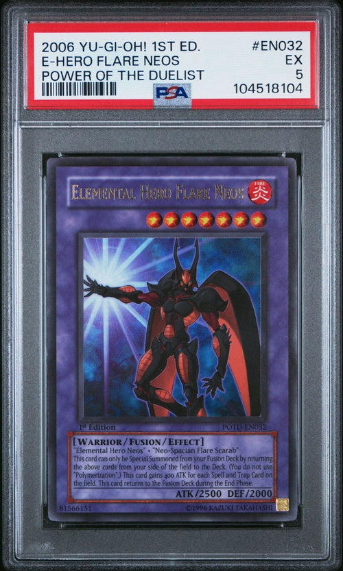 PSA 5 - 2006 YU-GI-OH! POTD-POWER OF THE DUELIST EN032 ELEMENTAL HERO FLARE NEOS