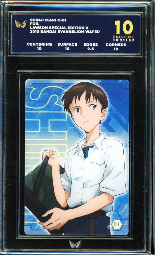 ARK 10 - 2010 Bandai Evangelion Wafer Shinji Ikari C-01 Foil Lawson Special Ed