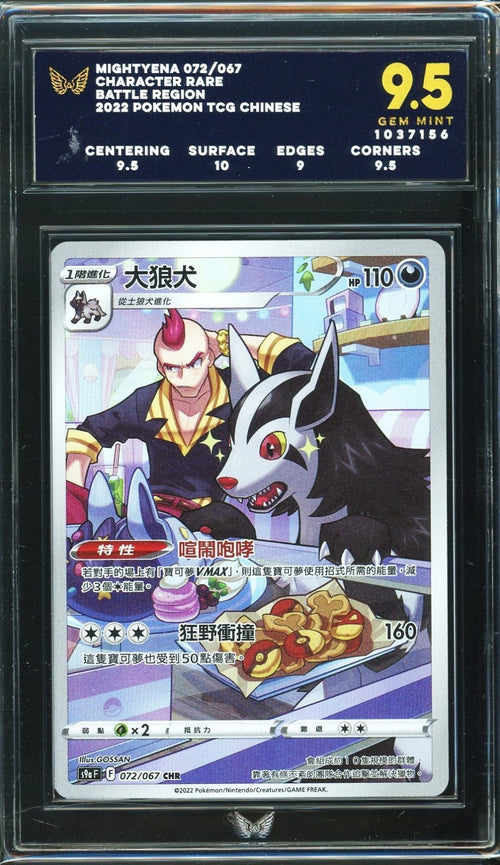 ARK 9.5 - 2022 - POKEMON - CHN - MIGHTYENA 072 CHARACTER RARE BATTLE REGION