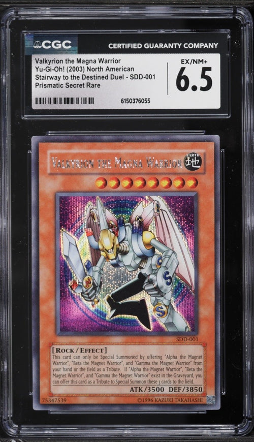 CGC 6.5 - 2003 Yu-Gi-Oh! SDD Duel Prismatic Secret Rare Valkyrion The Magna Warr