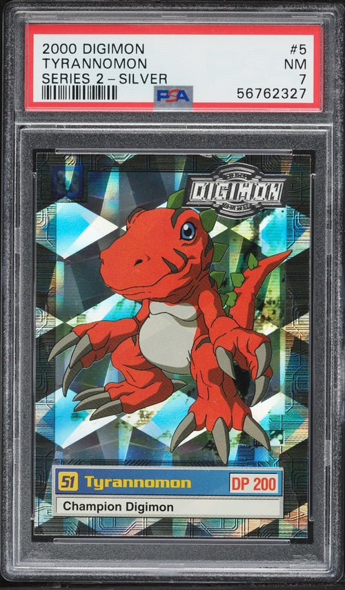 PSA 7 - 2000 Digimon Series 2 Silver Tyrannomon #5