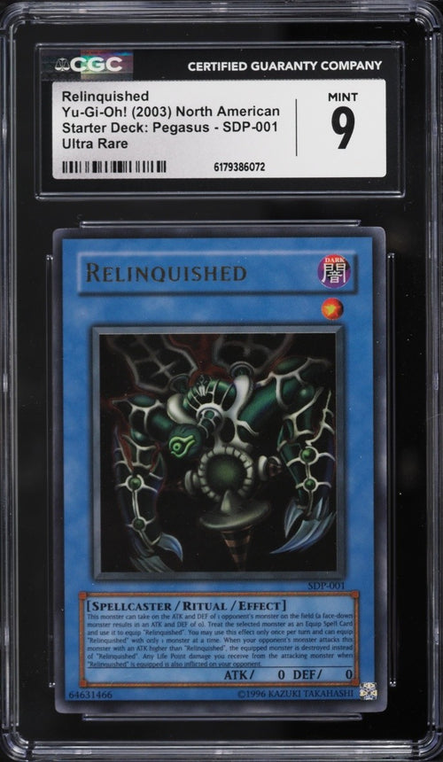 CGC 9 - 2003 Yu-Gi-Oh! Starter Deck Pegasus Ultra Rare Relinquished #SDP-001
