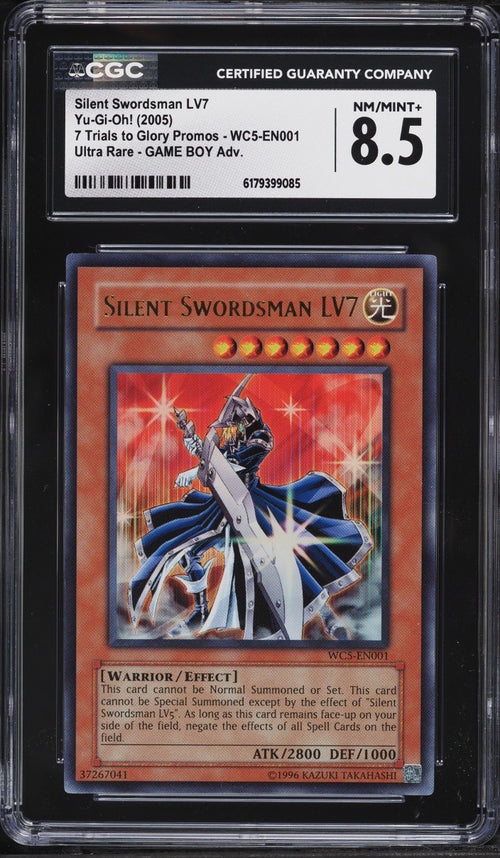 CGC 8.5 - 2005 Yu-Gi-Oh! 7 Trials To Glory Promo Ulta Rare Silent Swordsman LV7