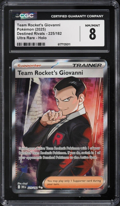CGC 8 - 2025 Pokemon Scarlet & Violet Destined Rivals Team Rocket's Giovanni
