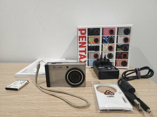 PENTAX Optio RS1500 14.0 MP Digital Camera Silver - WORKING. Box + Accessories