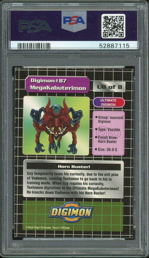 PSA 6 EX-MT 1999 Upper Deck - Digimon - Megakabuterimon - Ultimate Digimon #U8