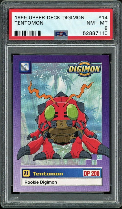 PSA 8 NM-MT 1999 Upper Deck Digimon - Tentomon - #14