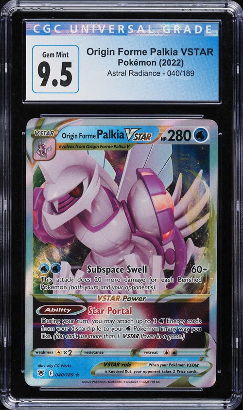 CGC 9.5 NM-MT+ 2022 Pokemon SWSH Astral Radiance Origin Forme Palkia VSTAR #40