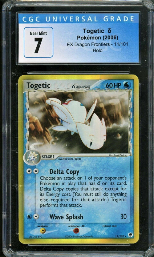 CGC 7 NM 2006 Pokemon EX Dragon Frontier s - Togetic - Delta Species Holo #11