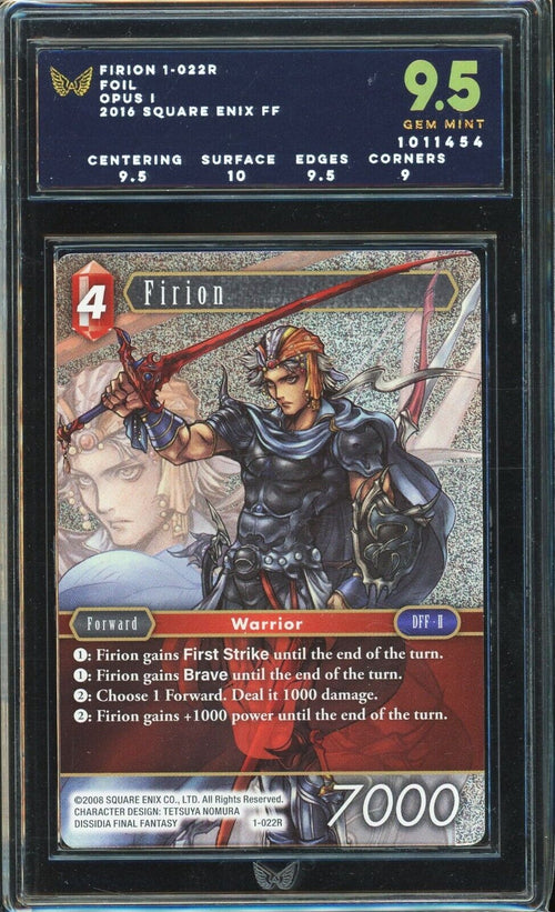 ARK 9.5 GEM MT 2016 Final Fantasy TCG Firion - 022R