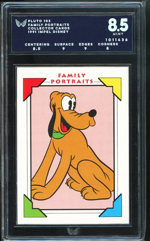 ARK 8.5 MINT 1991 Impel Disney - Family Portraits - Pluto #103