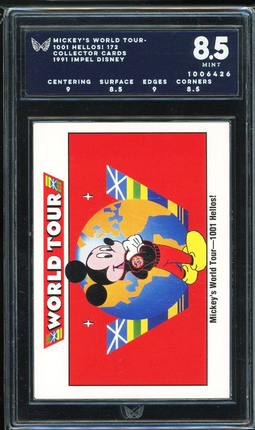 ARK 8.5 MINT 1991 Impel DIsney - MIckey's World Tour - 1001 Hellos! #172